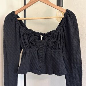 Free People textured blouse